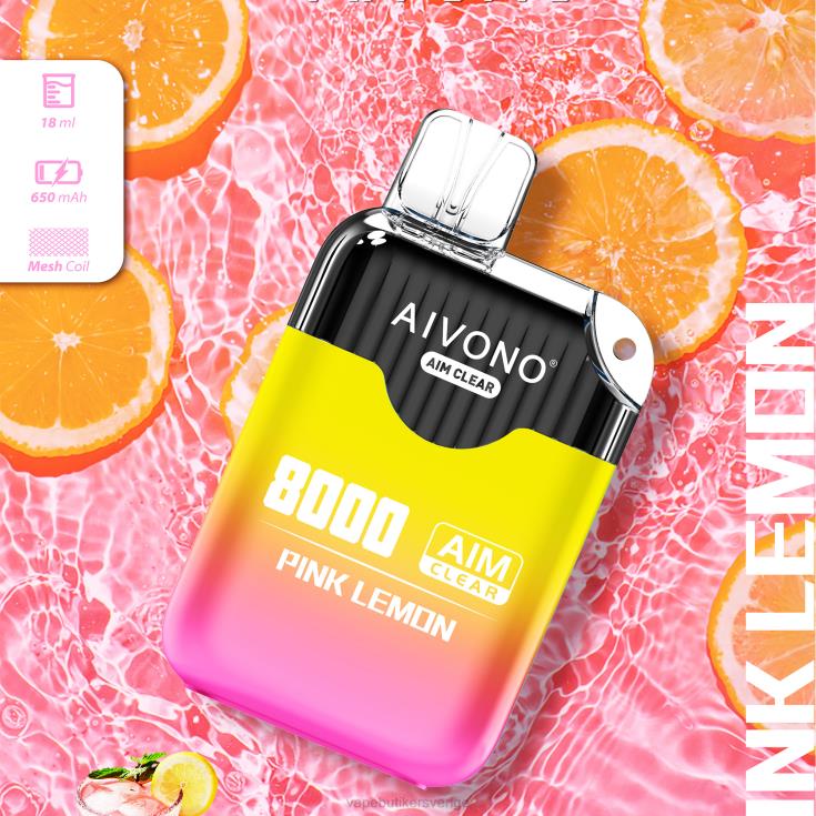 Vape Sverige - Aivono AIM CLEAR 8000 rosa citron B8B42211