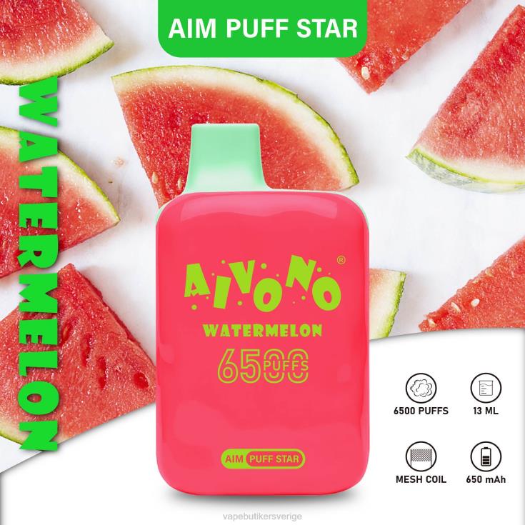 Vape Sverige - Aivono AIM PUFF STAR 6500 vattenmelon B8B42291
