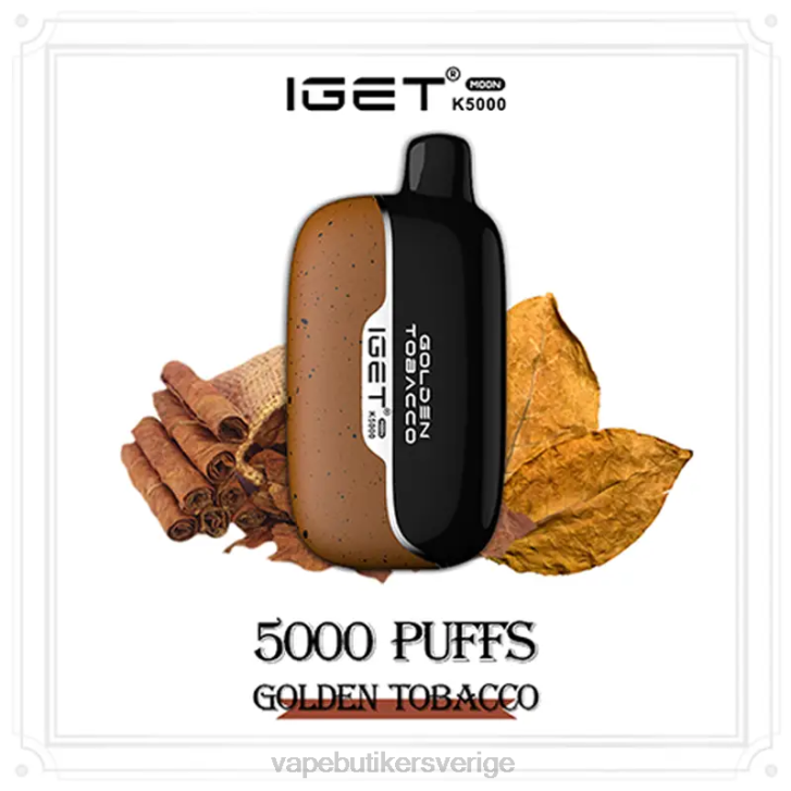 Vape Sverige - IGET Moon k5000 gyllene tobak TZ661
