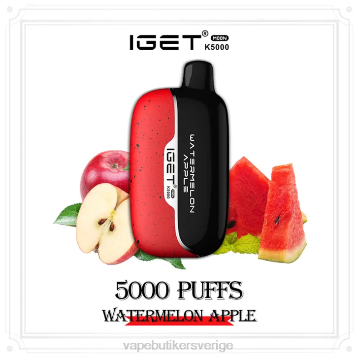 Vape Sverige - IGET Moon k5000 vattenmelon äpple TZ666