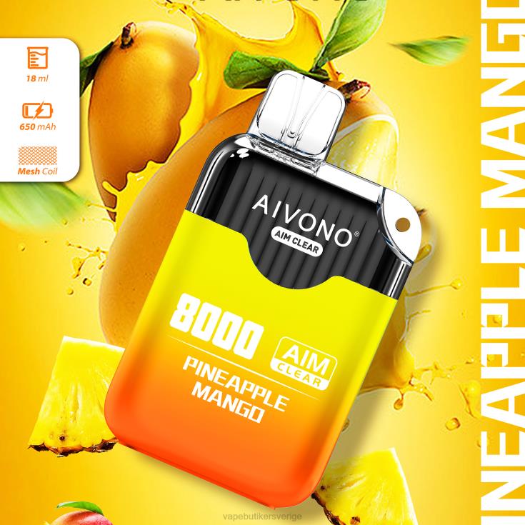 Vape Utan Nikotin - Aivono AIM CLEAR 8000 ananas mango B8B42209