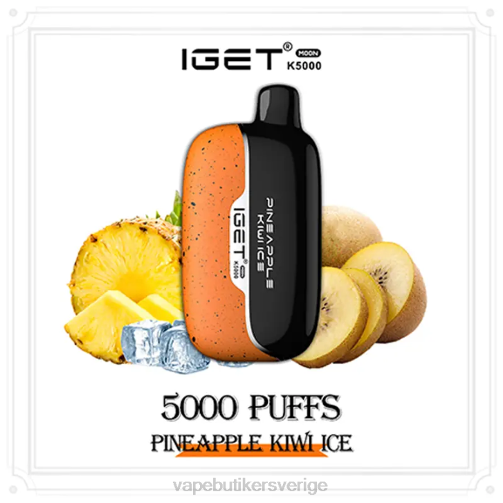 Vape Utan Nikotin - IGET Moon k5000 ananas kiwi is TZ6614