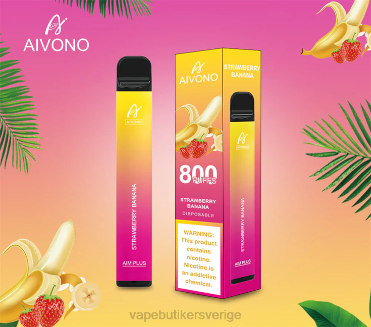 Vape Juice - Aivono AIM PLUS 800 jordgubbsbanan B8B42192