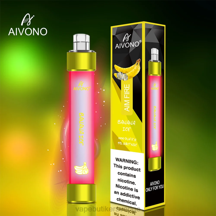 Vape Utan Nikotin - Aivono AIM FIRE 1000 bananis B8B42324