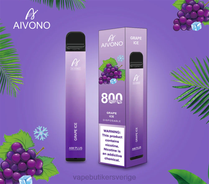 Vape Utan Nikotin - Aivono AIM PLUS 800 druvis B8B42179