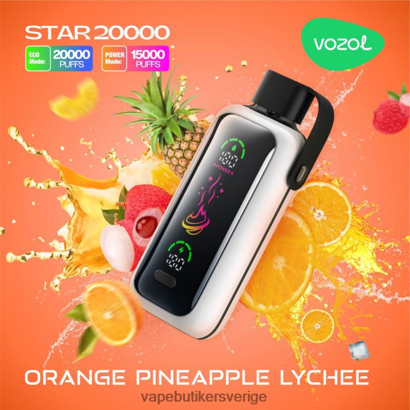 Vape Göteborg - VOZOL STAR 20 000 apelsin ananas litchi DT8TD415