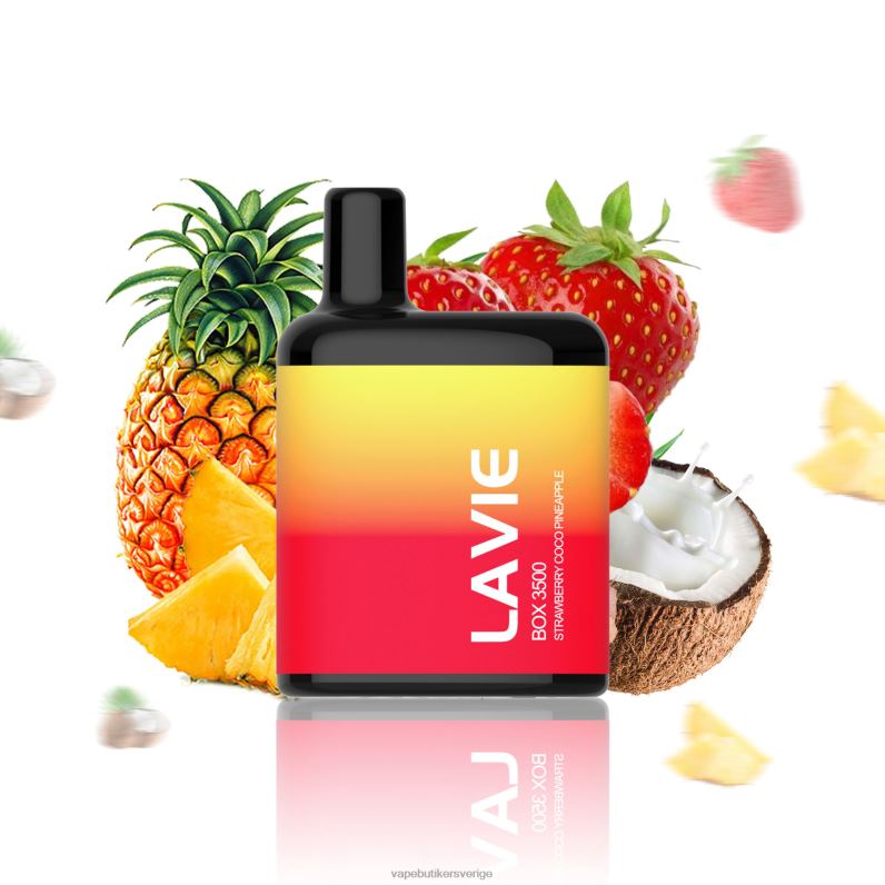 Vape Juice - LAVIE BOX 3500 puffar jordgubbe coco ananas 4RH24207