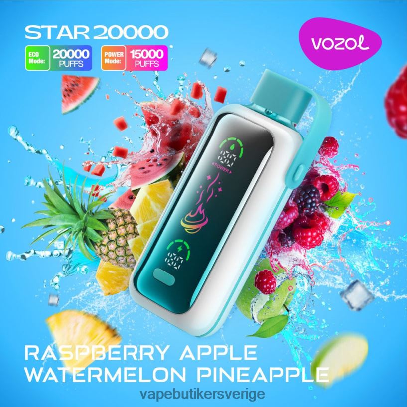 Vape Smaker - VOZOL STAR 20 000 hallon äpple vattenmelon ananas DT8TD418