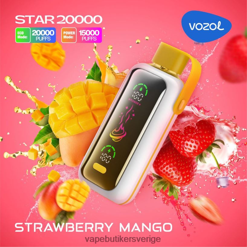 Vape Sverige - VOZOL STAR 20 000 jordgubbsmango DT8TD41