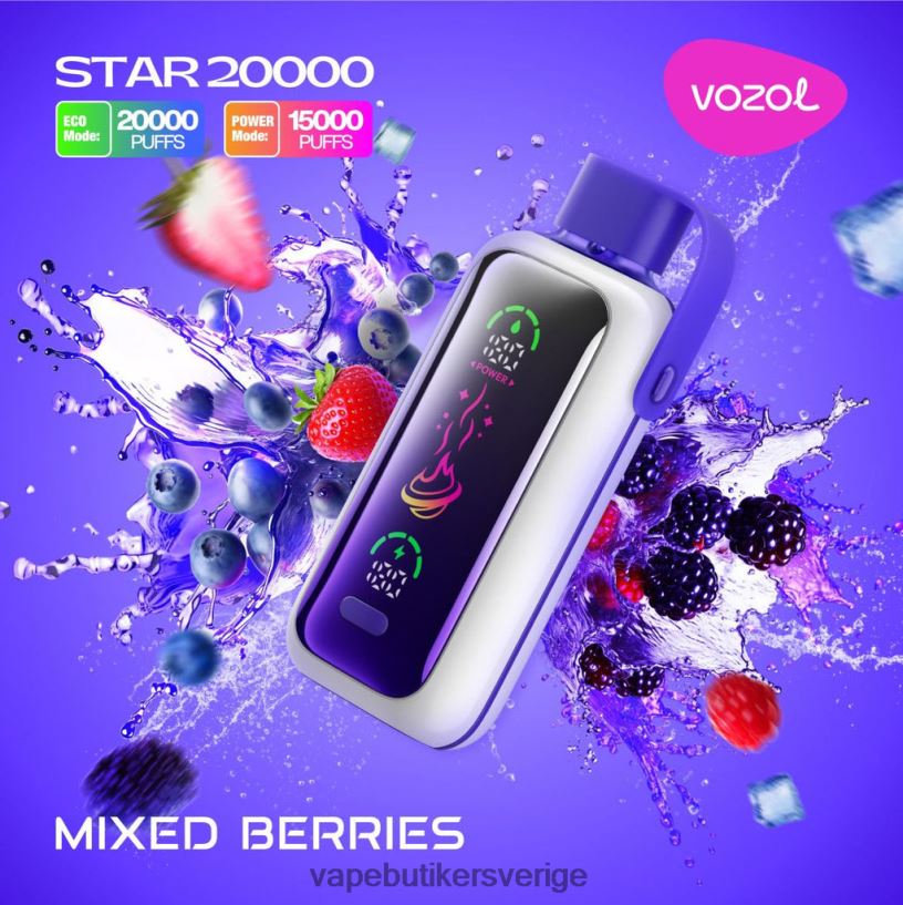 Vape Utan Nikotin - VOZOL STAR 20 000 blandade bär DT8TD414