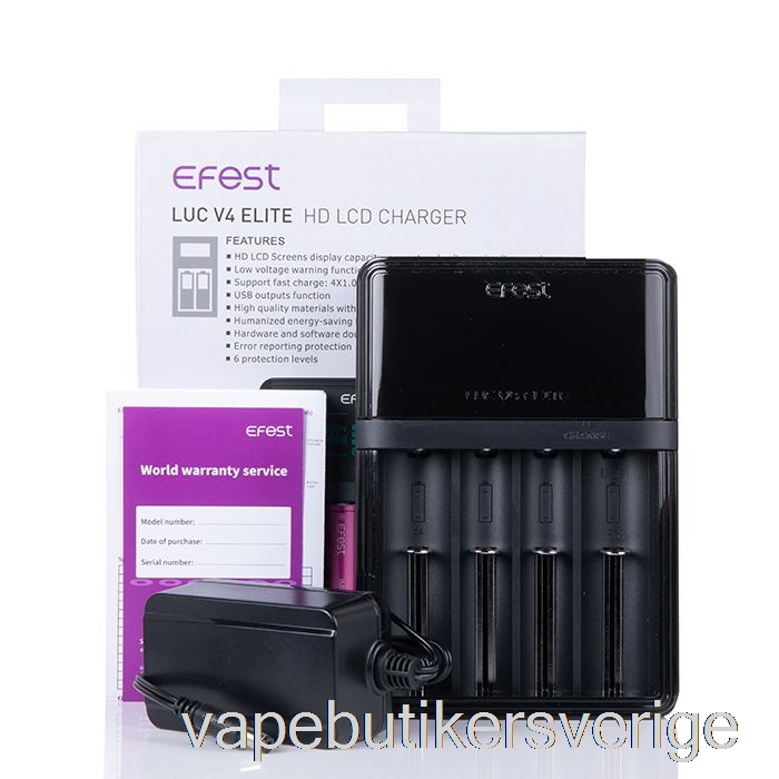 Vape Sverige Efest Luc V4 Elite Hd Lcd Laddare