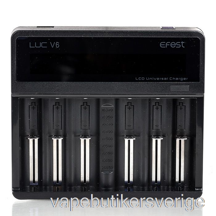 Vape Sverige Efest Luc V6 6-bay Lcd Universalladdare