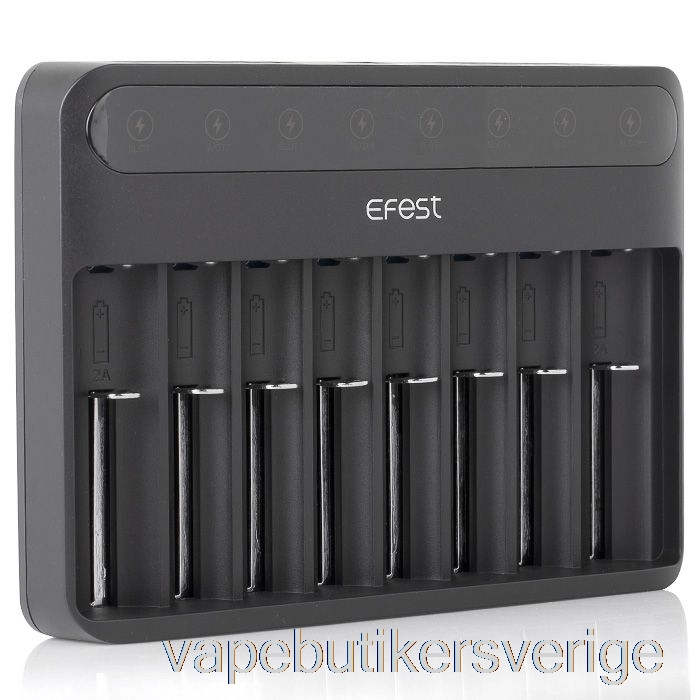 Vape Sverige Efest Lush Q8 8 Bay Intelligent Batteriladdare