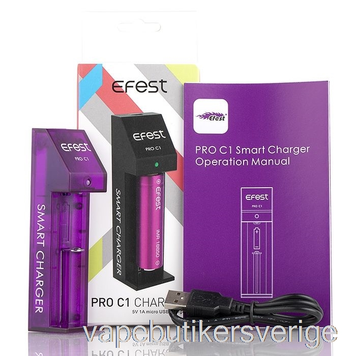 Vape Sverige Efest Pro C1 1-fack Smart Batteriladdare