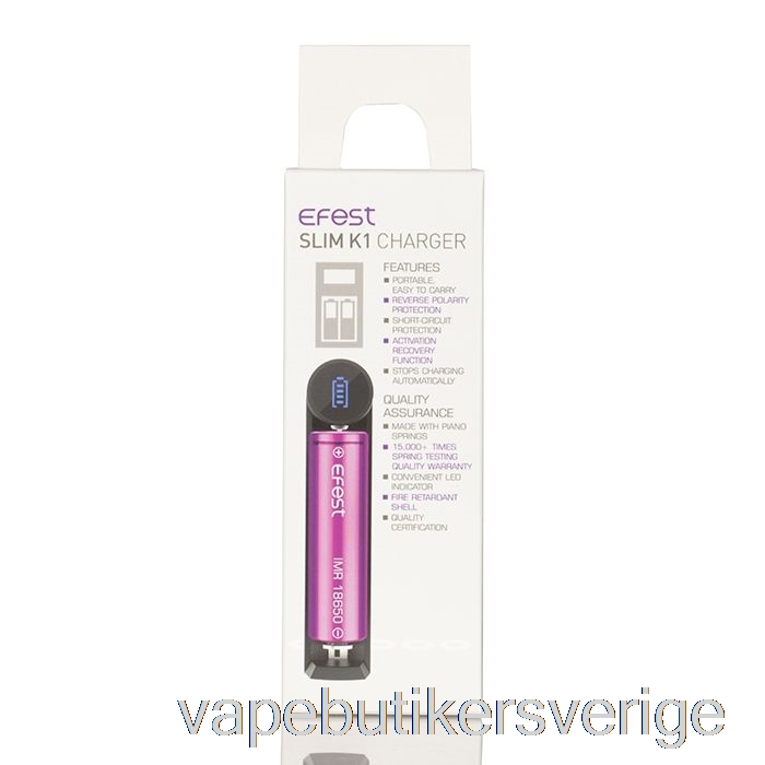 Vape Sverige Efest Slim K1 Single-slot Batteriladdare