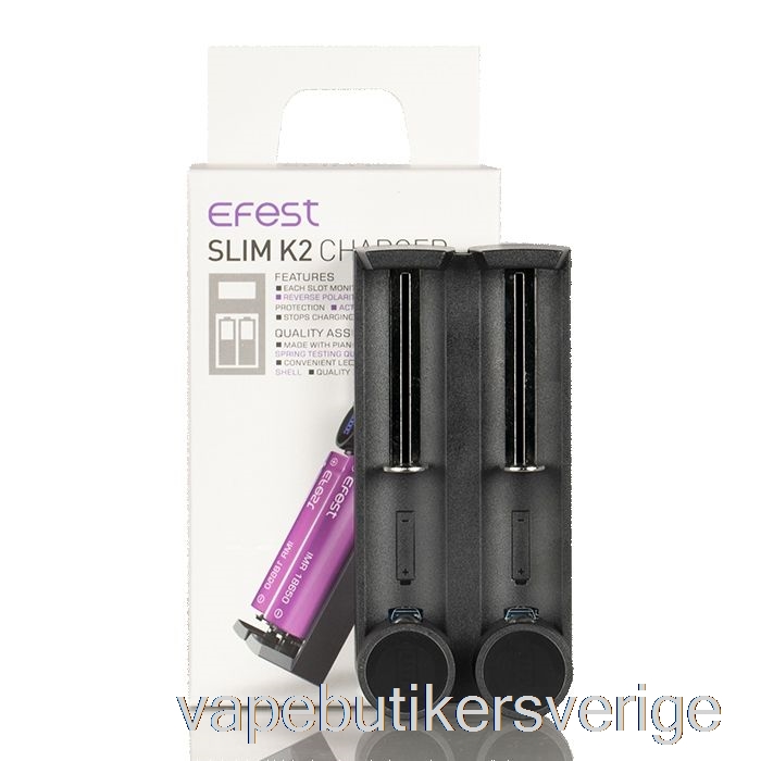 Vape Sverige Efest Slim K2 Batteriladdare Med Två Platser