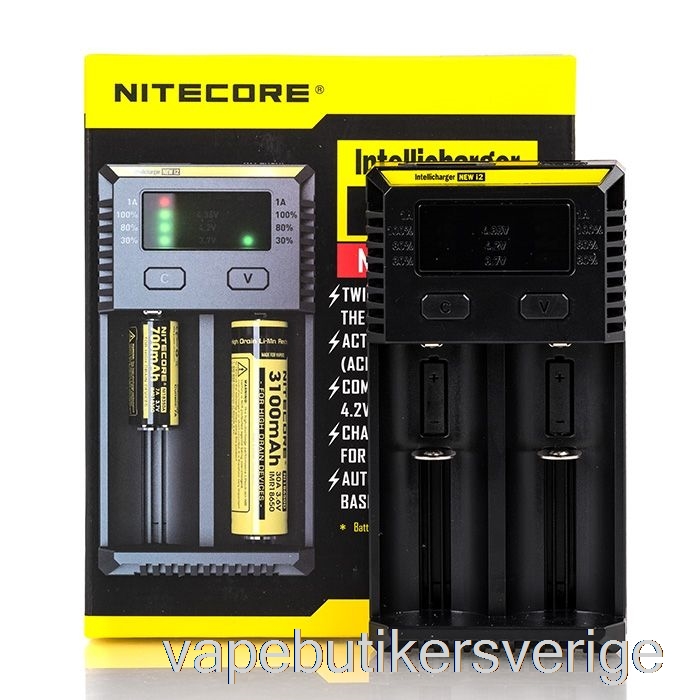 Vape Sverige Nitecore I2 Batteriladdare (2-fack)