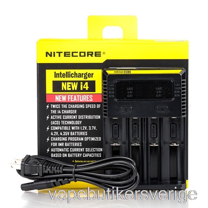Vape Sverige Nitecore I4 Batteriladdare V2 (4-fack)