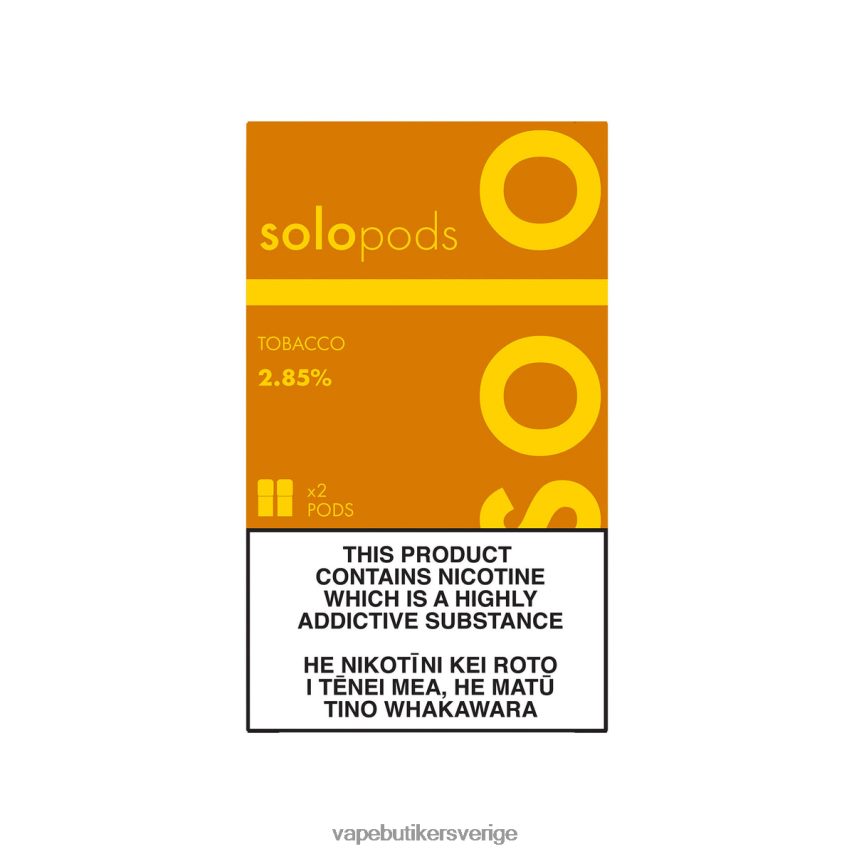 Vape Göteborg - Solo ersättningspod 2-pack tobak DB20T450