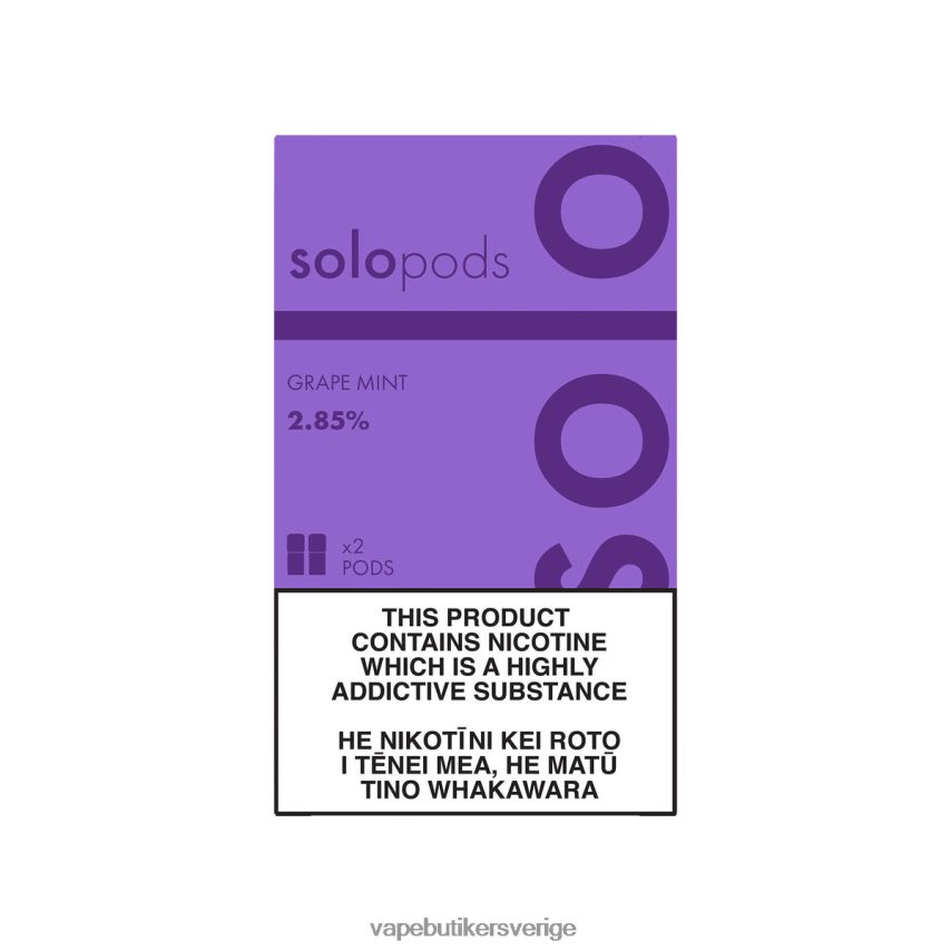 Vape Utan Nikotin - Solo ersättningspod 2-pack druvmynta DB20T454